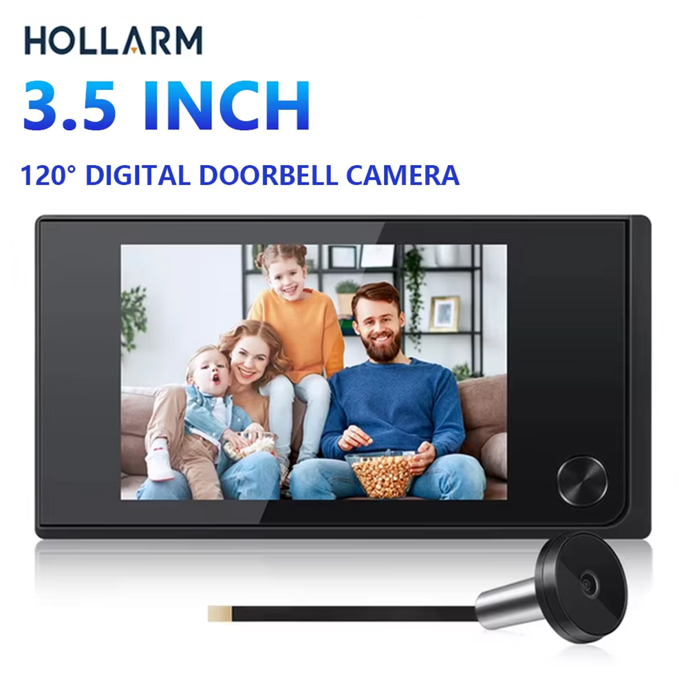 Smart Home Outdoor Camera - Hollarm 3.5 Inch Wireless Doorbell Camera