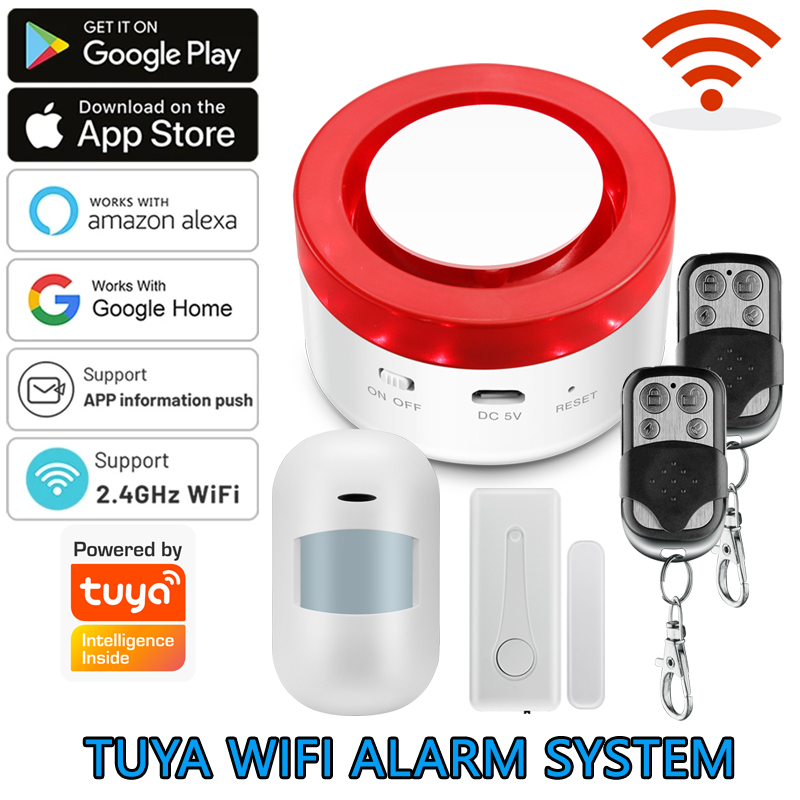Smart Home Ecosystems - WiFi Tuya Home Alarm System 120DB
