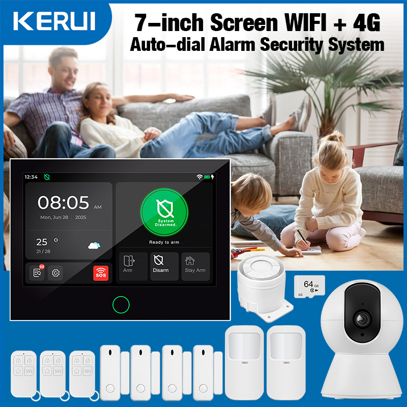 Smart Home Automation System - KERUI NEW 4G+WiFi Wireless Home Alarm