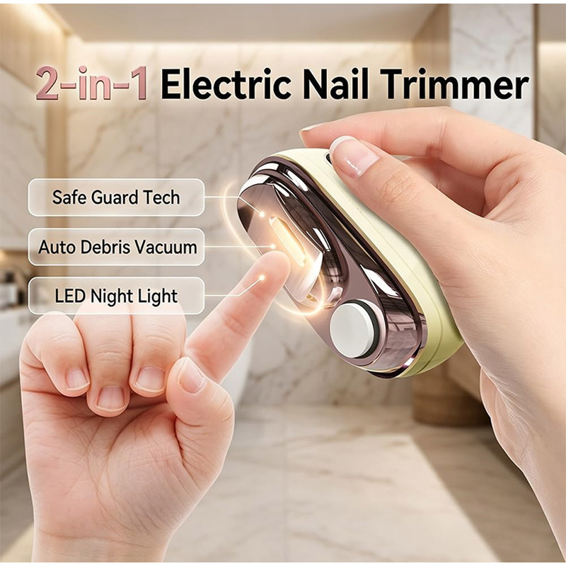 Smart Home Appliances - 2-in-1 Smart Electric Nail Clipper &