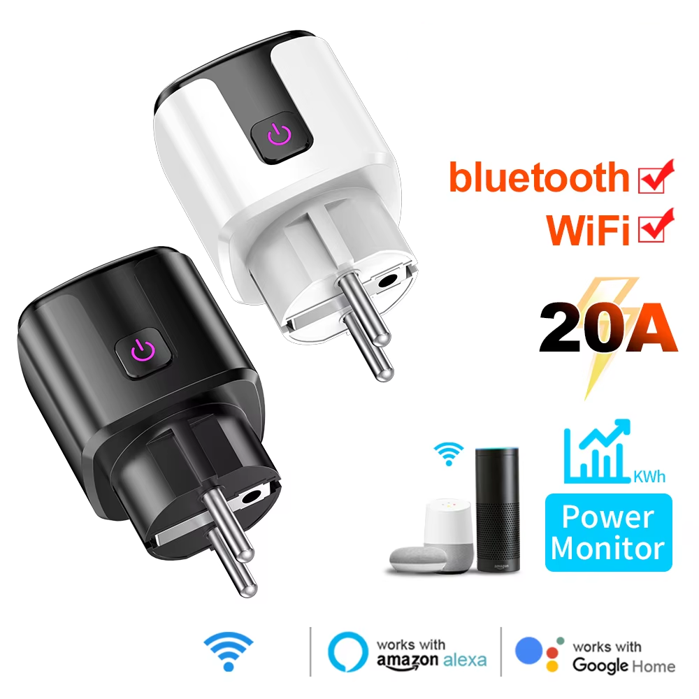 Smart Home Features - Smart 20A EU Plug WiFi+Bluetooth Socket