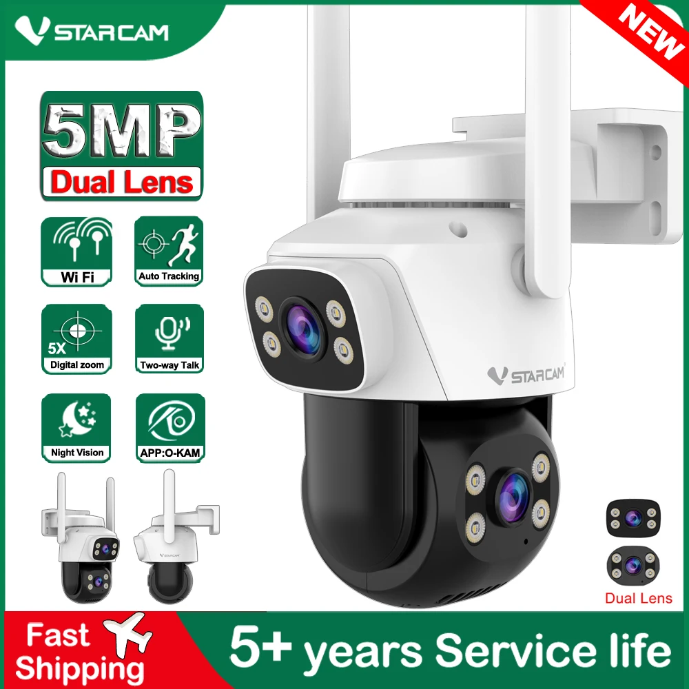 Vstarcam 5.0MP HD Dual Lens Wi - đánh giá và giá Smart Home Outdoor Camera