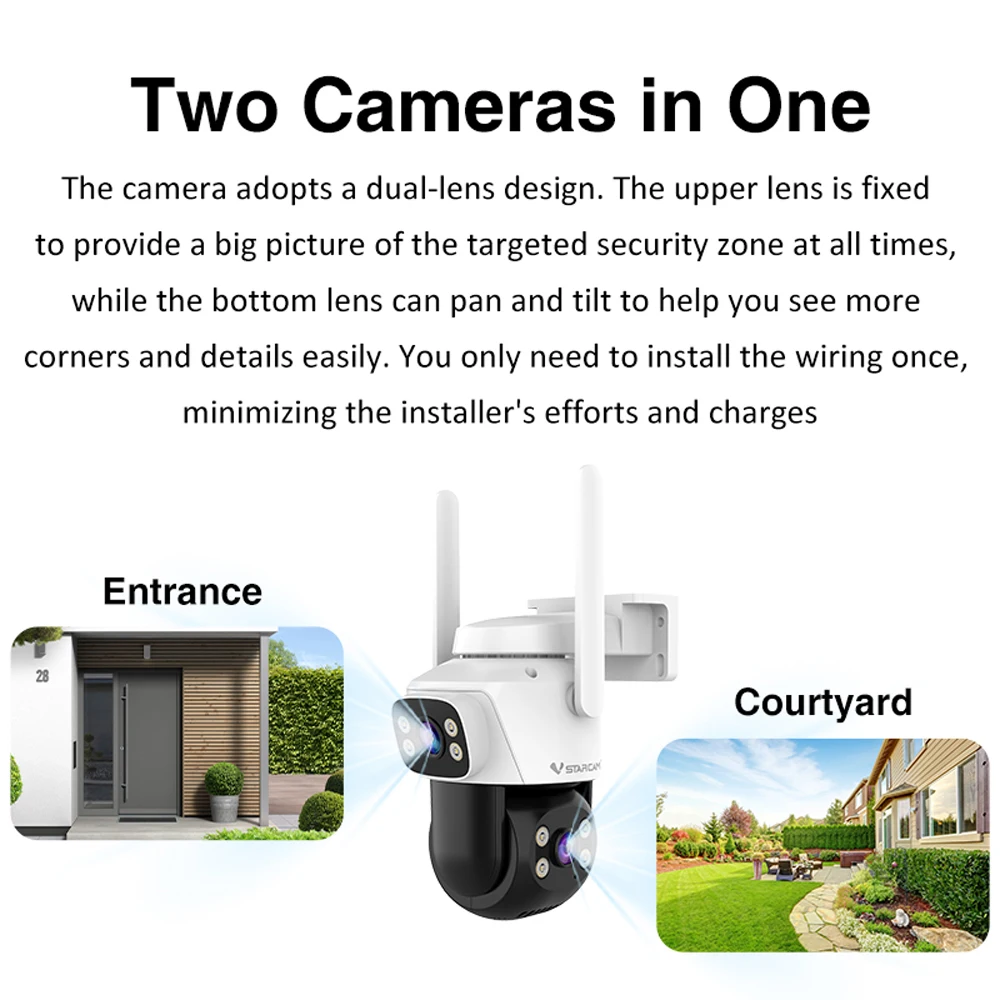 Vstarcam 5.0MP HD Dual Lens Wi - đánh giá và giá Smart Home Outdoor Camera