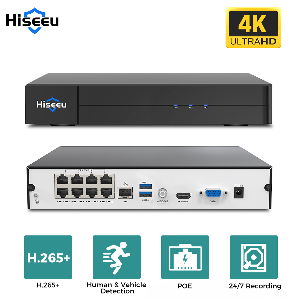Hiseeu 8CH 4K PoE NVR Network  - đánh giá và giá Security Ip Camera