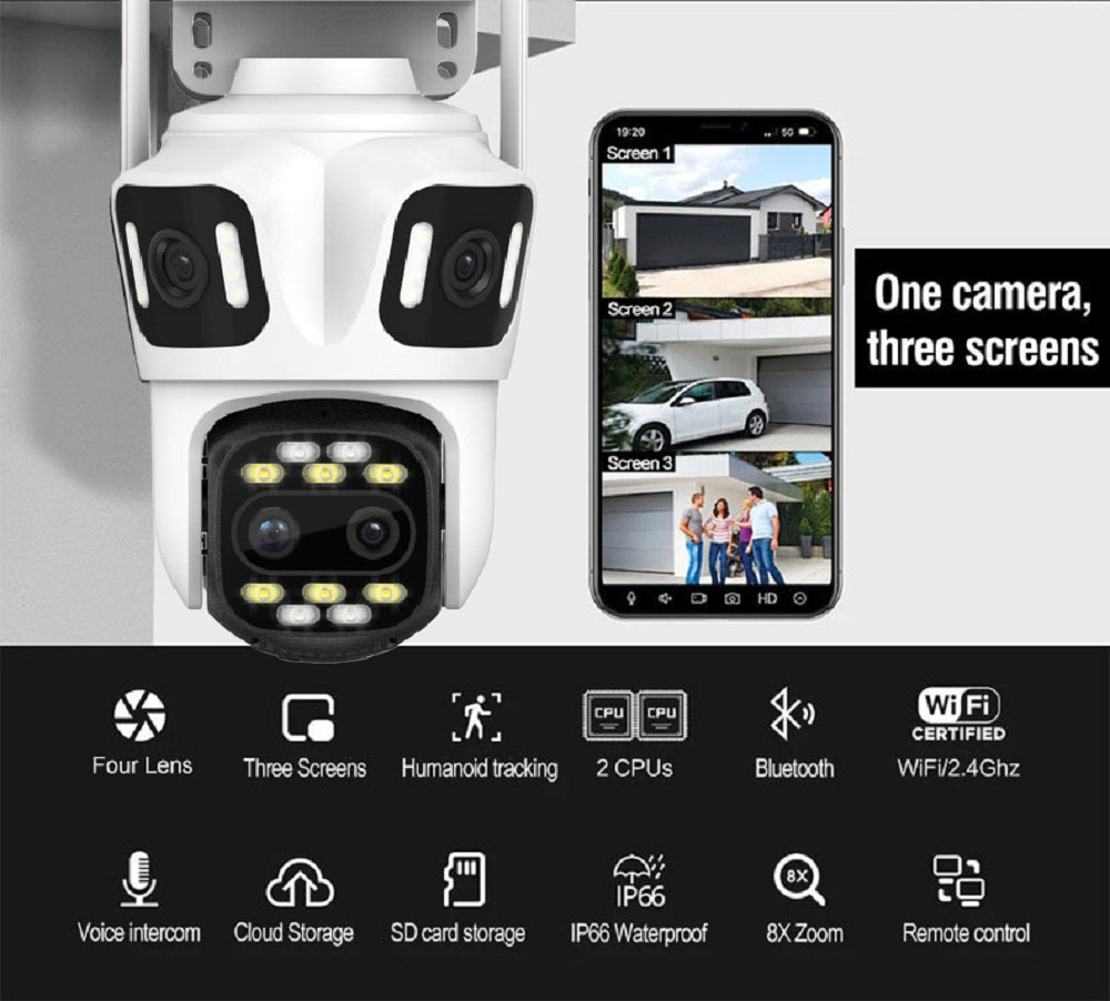Uzoom 10K 16MP Outdoor PTZ WIF - đánh giá và giá Smart Home Outdoor Camera