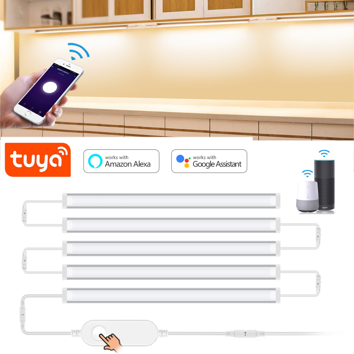 1-5 Pcs Kitchen Tuya Smart LED - đánh giá và giá Smart Home Kitchen