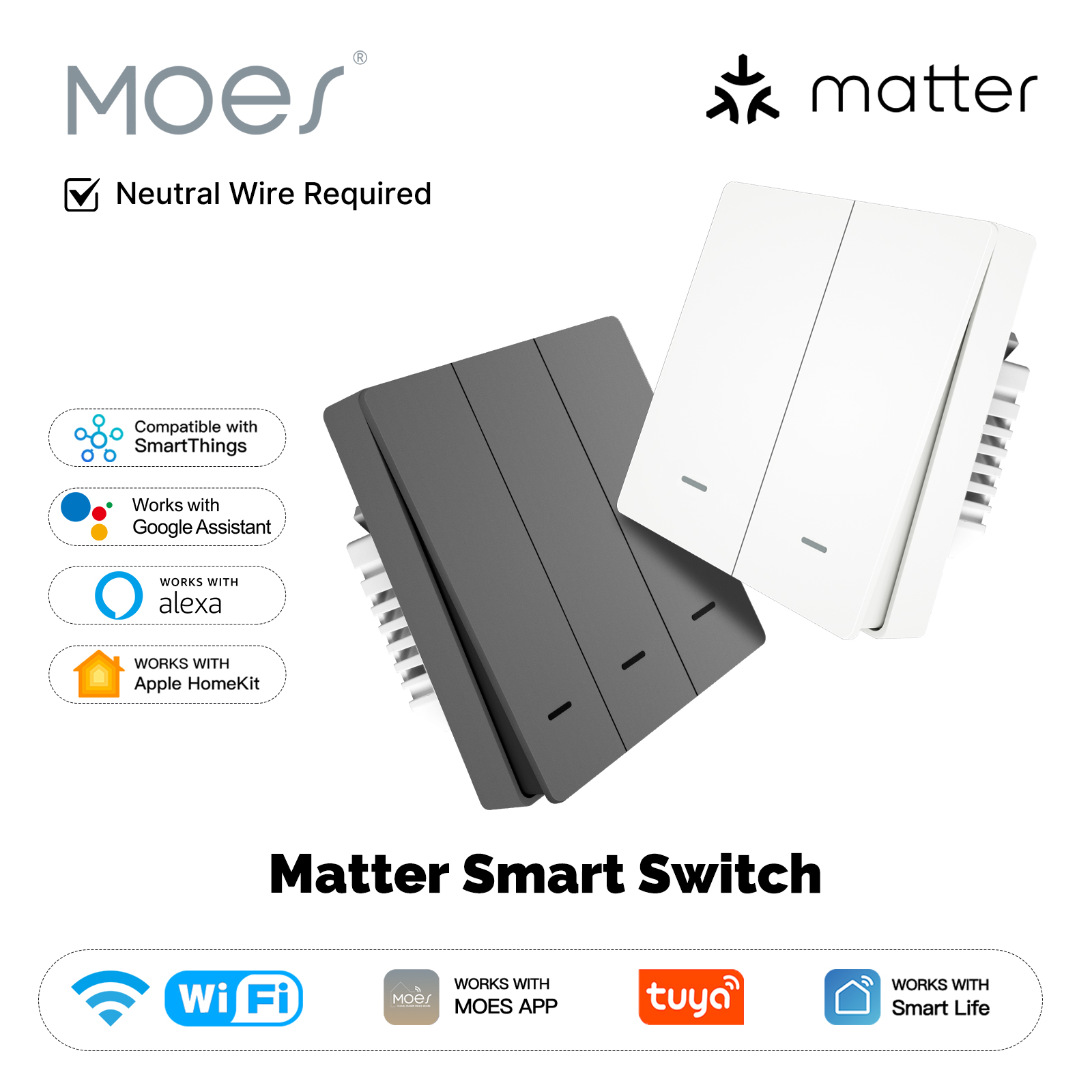 MOES Matter Tuya WiFi Smart Li - đánh giá và giá Smart Home Tablet