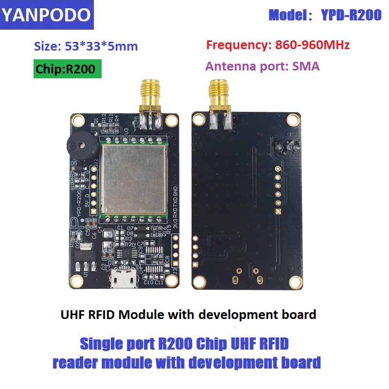 R200 Chip UHF RFID Reader Modu - đánh giá và giá Smart Home Raspberry Pi