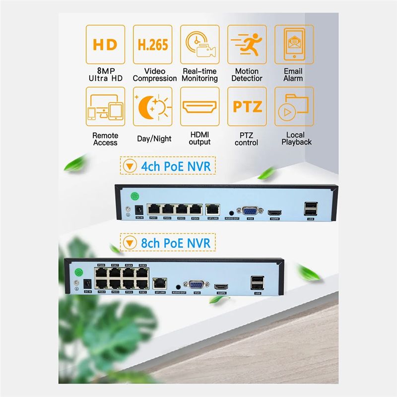 B68C Xmeye 4K 8CH POE NVR 8Cha - đánh giá và giá Security Ip Camera