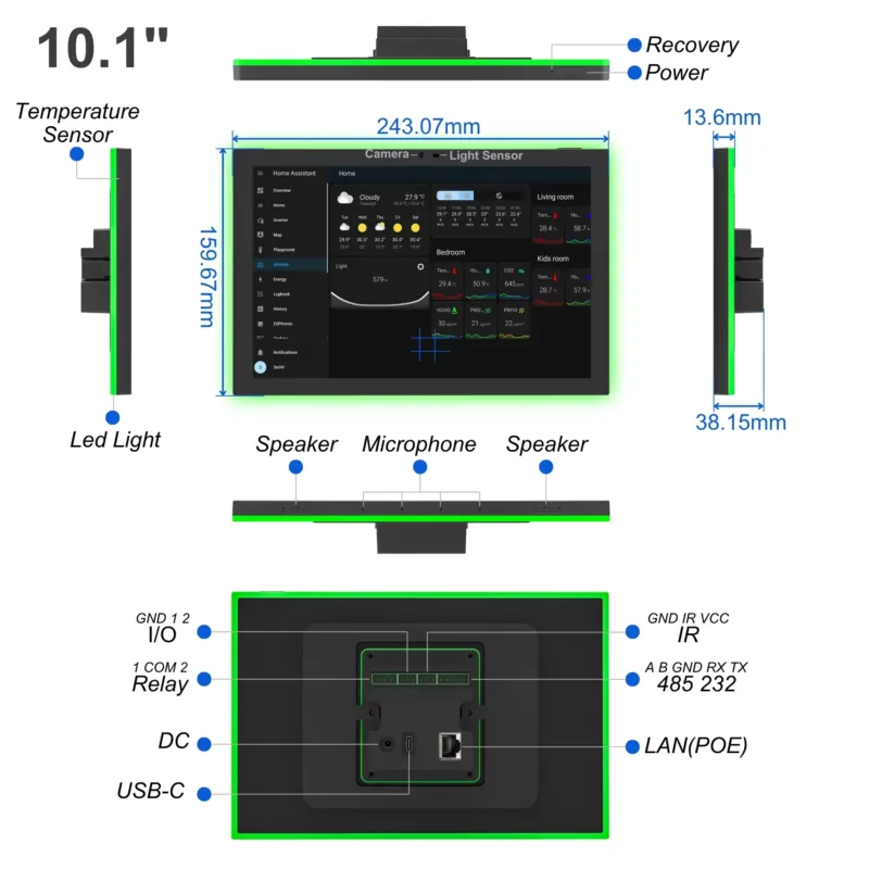 Home Assistant 10.1 Inch Andro - đánh giá và giá Smart Home Tablet